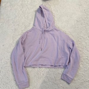 Purple Cropped Hoodie